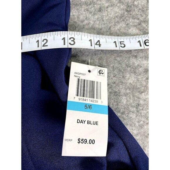 B Darlin Off the Shoulder Scallop Neckline‎ Fit Flare Blue Sz 5 NEW - Picture 8 of 13